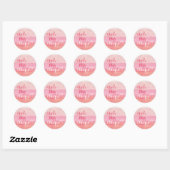 Laten we Bunco Pink Modern spelen Ronde Sticker (Vel)