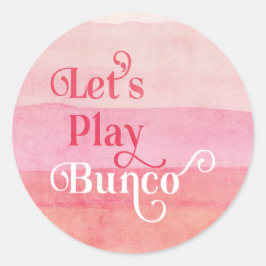 Laten we Bunco Pink Modern spelen Ronde Sticker