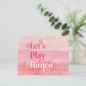 Laten we Bunco Roze Modern spelen Kaart (Staand voorkant)