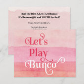 Laten we Bunco Roze Modern spelen Kaart (Voorkant / Achterkant)