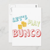 laten we bunco spelen briefkaart (Voorkant / Achterkant)