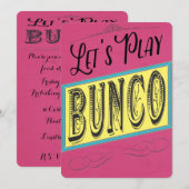 Laten we Bunco spelen Kaart (Voorkant / Achterkant)