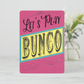 Laten we Bunco spelen Kaart (Staand voorkant)