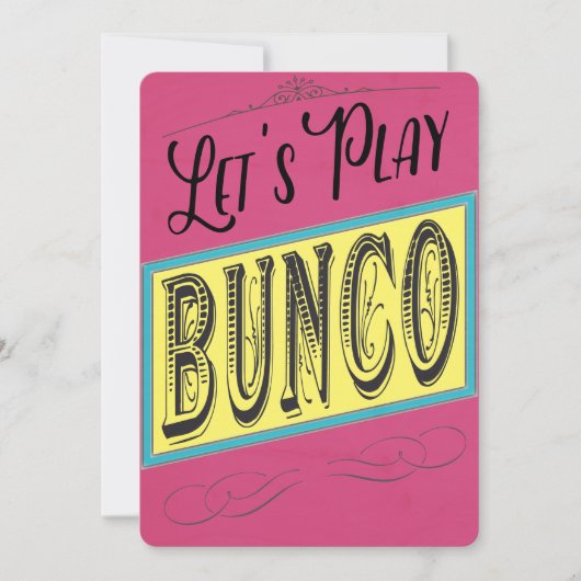 Laten we Bunco spelen Kaart (Voorkant)