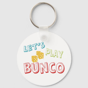 laten we bunco spelen sleutelhanger