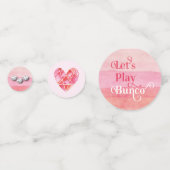 Laten we Bunco Valentijn Heart Dice Waterverf spel Confetti (Voorkanten)