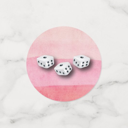 Laten we Bunco Valentijn Heart Dice Waterverf spel Confetti (Kleine voorkant)