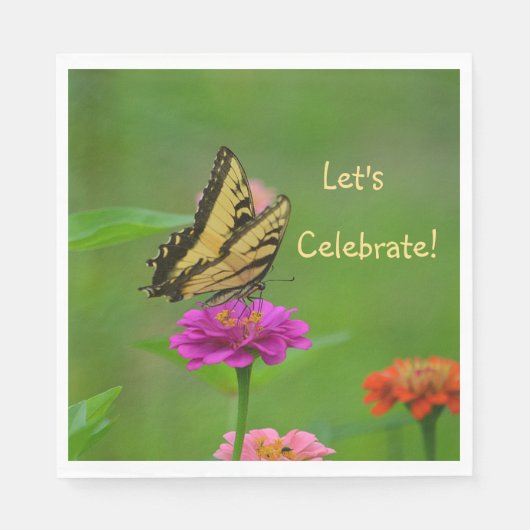 Laten we Butterfly vieren Servet (Voorkant)