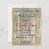 Laten we Cake Marie Antoinette I ~ Invitation eten Kaart (Achterkant)