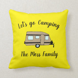 Laten we Camping Cute Camper gaan bestrijden Kussen