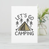 Laten we Camping gaan Bedankkaart (Staand voorkant)