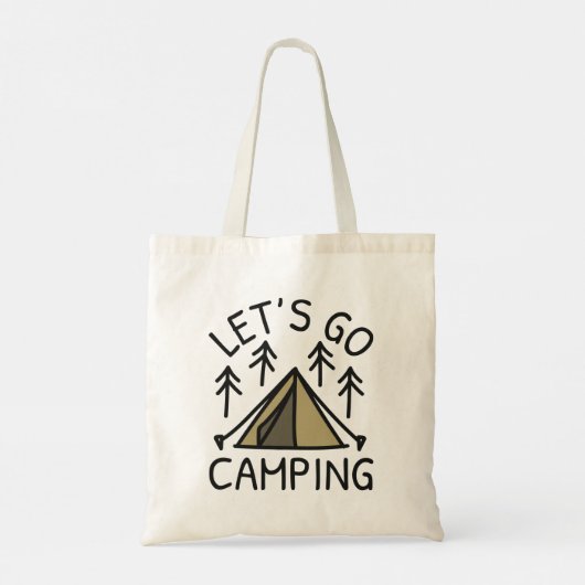 Laten we Camping gaan Tote Bag (Achterkant)