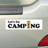 Laten we Camping Lantaarn Bumpersticker gaan (Op auto)