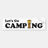 Laten we Camping Lantaarn Bumpersticker gaan (Voorkant)