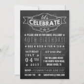 Laten we Celebrate! Chalkboard Typografie Birthday Kaart (Voorkant)