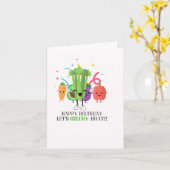 Laten we Celery-Brate Puns Verjaardag Kaart (Gele Bloem)