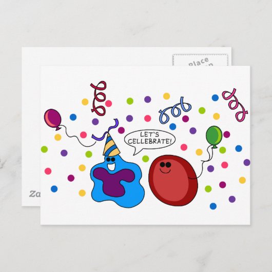 Laten we Cellebraat Briefkaart (Voorkant / Achterkant)