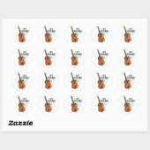 Laten we cello-brate Grappig vieren Cello Pun Ronde Sticker (Vel)