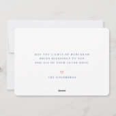 Laten we Challah Modern simpele drie fotofeestdag  Feestdagenkaart (Achterkant)