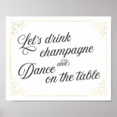 Laten we champagne drinken en dansen op het poster (Voorkant)