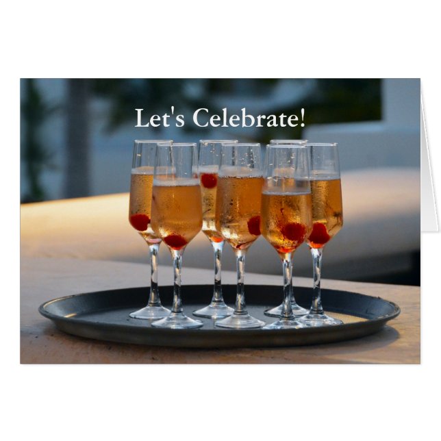 Laten we Champagnebril vieren (Voorkant Horizontaal)