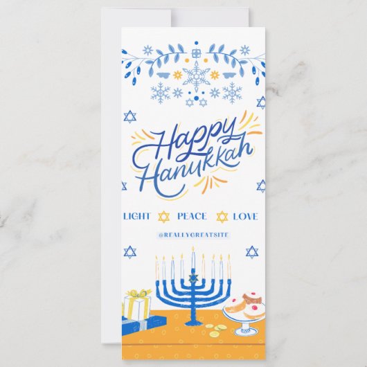 Laten we Chanoeka Kaart vieren (Achterkant)