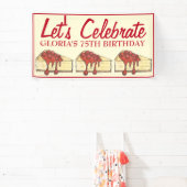 Laten we Cherry Cheesecake Dessert Birthday vieren Spandoek (Insitu)