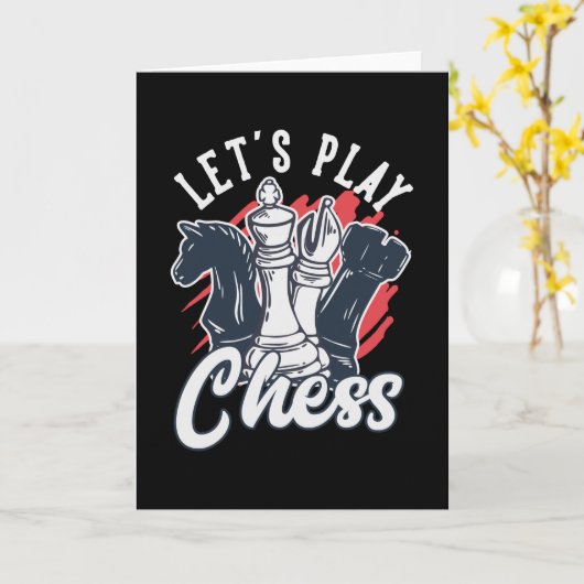 Laten we Chess spelen Kaart (Gele Bloem)