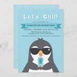 Laten we Chill Cute Penguin Kids Birthday Uitnodig Kaart<br><div class="desc">Viel je speciale dag van je kind af Laten we de juffrouw van de pinguïn vieren. Dit ontwerp is voorzien van een schattig pinguïn in zonnebrillen met een populier. U kunt dit verder aanpassen door op de "PERSONALIZE"knoop te klikken. Overeenkomende objecten in onze winkel voor een compleet partijthema. Voor meer...</div>