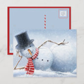 Laten we Chill Sexy Snowman Holiday Briefkaart (Voorkant / Achterkant)