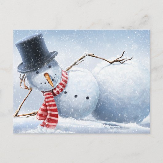 Laten we Chill Sexy Snowman Holiday Briefkaart (Voorkant)
