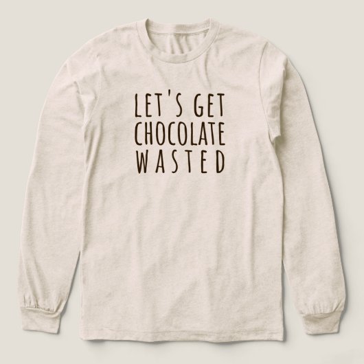 Laten we Chocolade Verslaving Chocoladeliefhebber Tri-Blend Shirt (Voorkant)