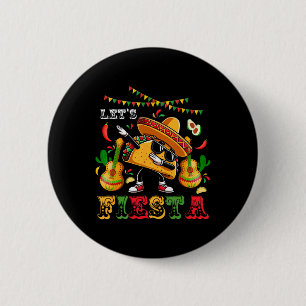 Laten we Cinco De Mayo Dabbing Taco Kids Jongens F Ronde Button 5,7 Cm
