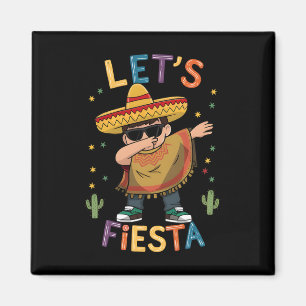 Laten we Cinco De Mayo Feestvieren Dabbing Mexicaa Magneet