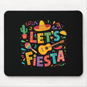 Laten we cinco de mayo sombrero Mexicaans feest vi Muismat