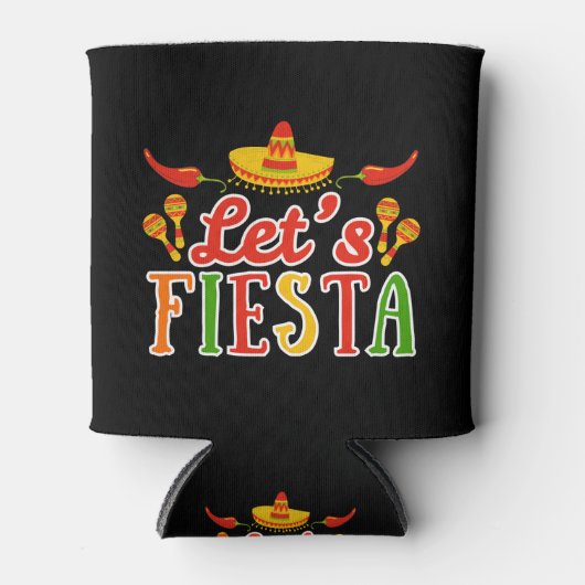 Laten we Cinco de Mayo vieren Blikjeskoeler (Voorkant)