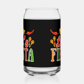 Laten we Cinco de Mayo vieren Blikvorm Glas (Links)