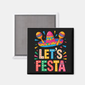 Laten we cinco de mayo vieren magneet (Voorkant / Achterkant)