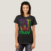 Laten we Clay Crawfish Beads Mardi Gras Vlag halen T-shirt (Voorkant volledig)
