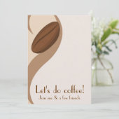 Laten we Coffee Luncheon Uitnodiging doen (Staand voorkant)