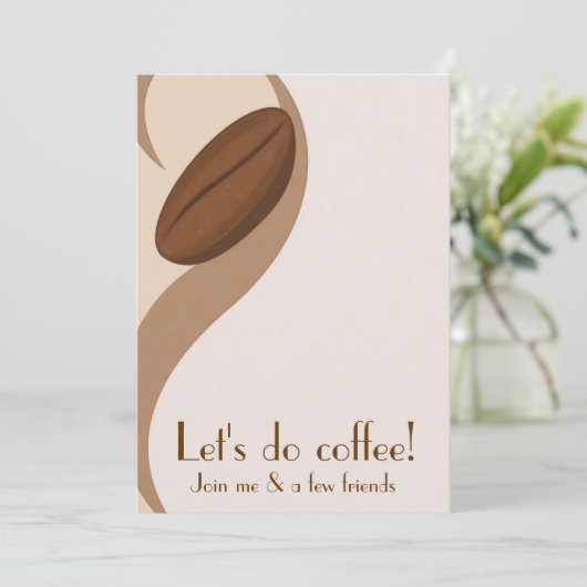 Laten we Coffee Luncheon Uitnodiging doen (Staand voorkant)