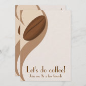 Laten we Coffee Luncheon Uitnodiging doen (Voorkant / Achterkant)