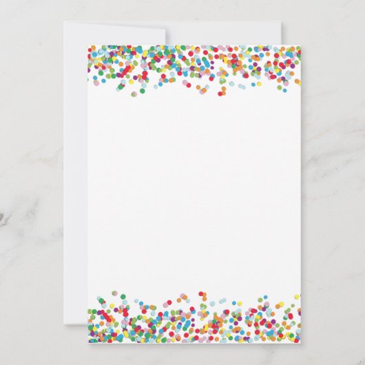 Laten we Confetti Simple Party-verjaardag vieren Kaart (Achterkant)