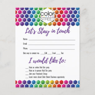 Laten we contact houden Color Street Flyer