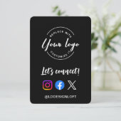 Laten we contact maken! QR-code van het logo van d Kaart (Staand voorkant)