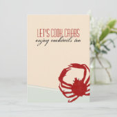 Laten we Cook Crab Boil-uitnodiging Kaart (Staand voorkant)