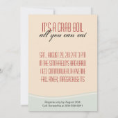 Laten we Cook Crab Boil-uitnodiging Kaart (Achterkant)