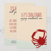 Laten we Cook Crab Boil-uitnodiging Kaart (Voorkant / Achterkant)