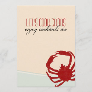 Laten we Cook Crab Boil-uitnodiging Kaart