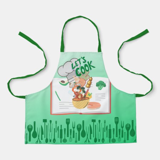 Laten we Cook Kinderen nemen Schort (Voorkant)